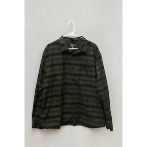 Mountain Hardwear Men’s XXL Green/Black Plaid Button-Up Shirt Long Sleeve